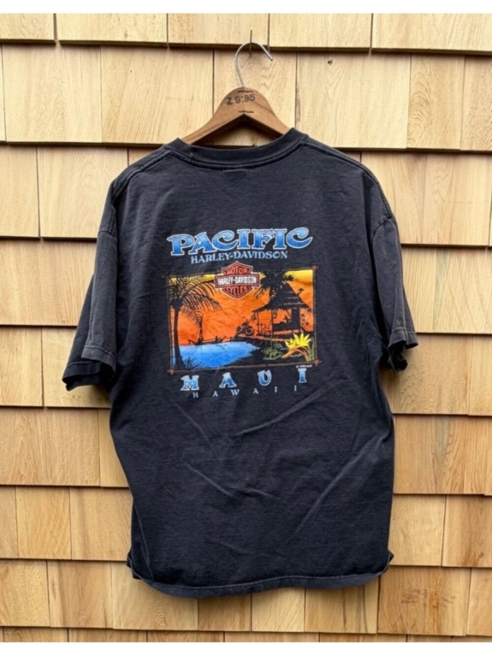 90s Pacific Harley-Davidson Maui Hawaii Graphic T-Shirt XL Cotton Made In USA